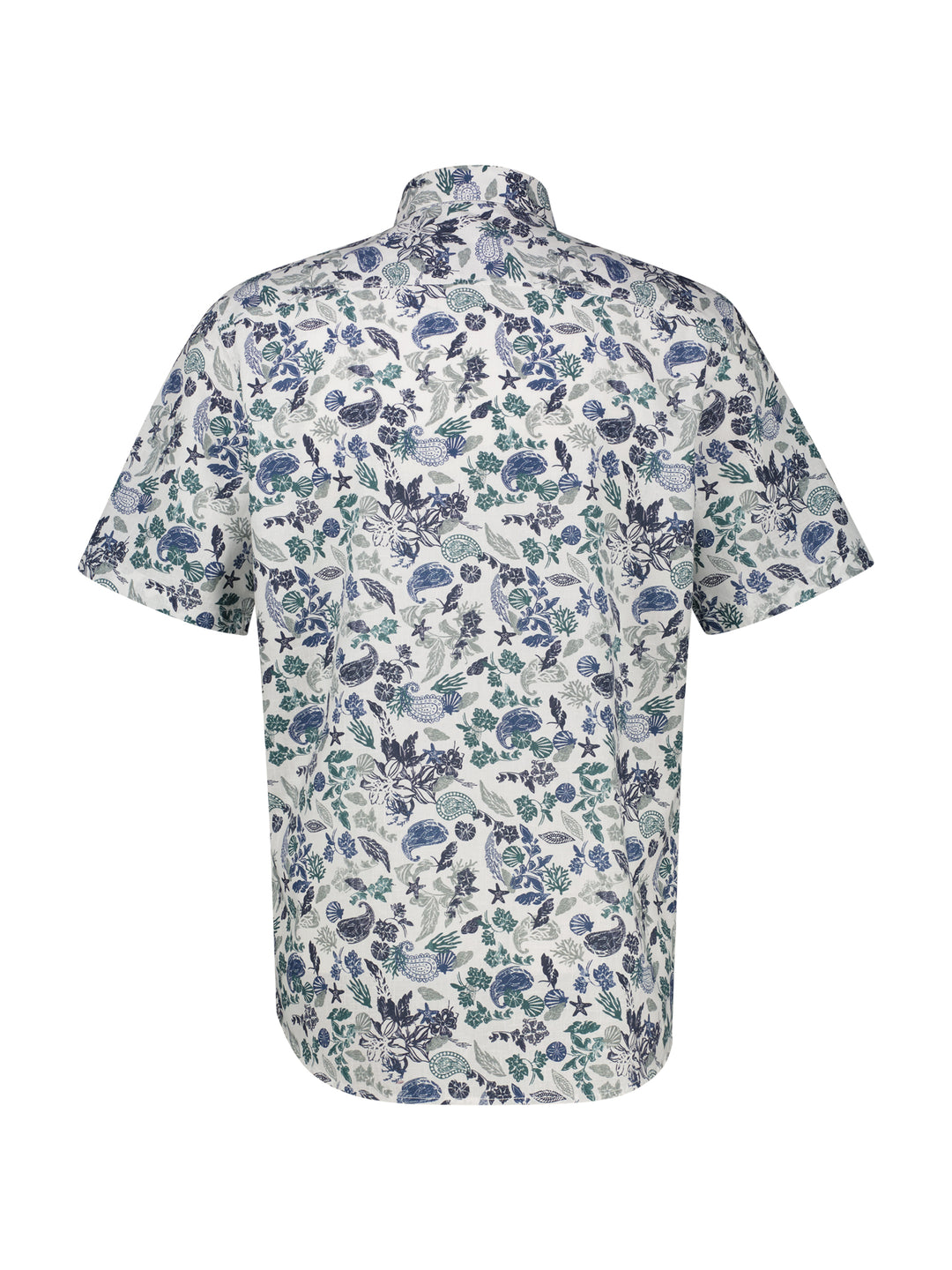 Lerros Printed Casual Short Sleeve Shirt Broken White