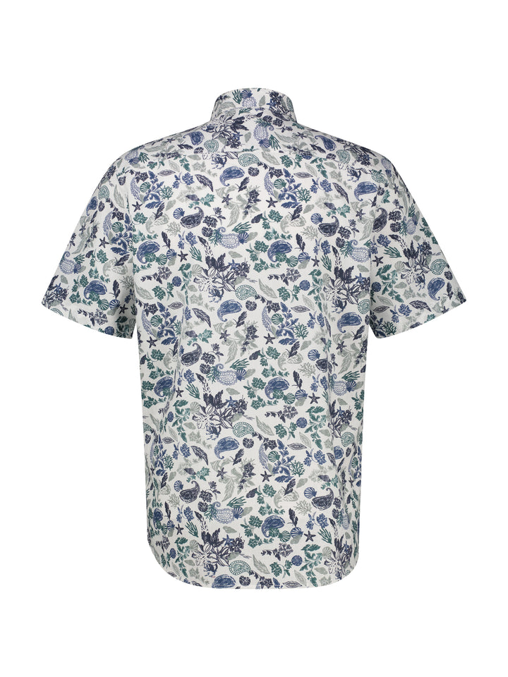 Lerros Printed Casual Short Sleeve Shirt Broken White