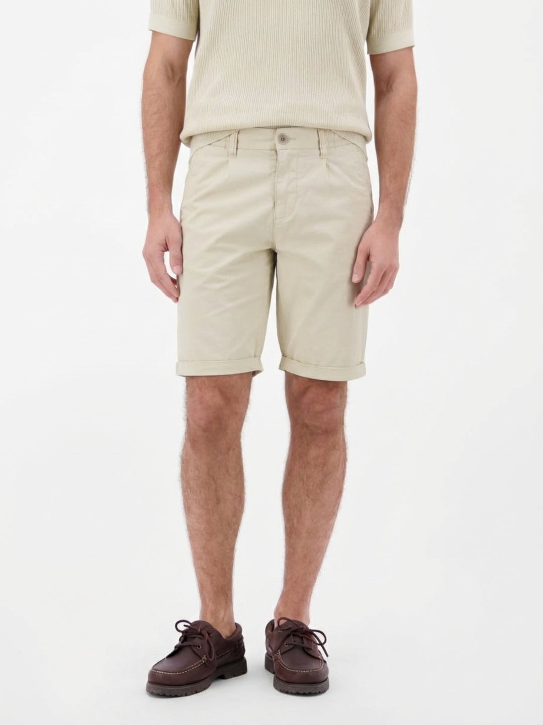 Lerros Cotton Chino Shorts Bone White