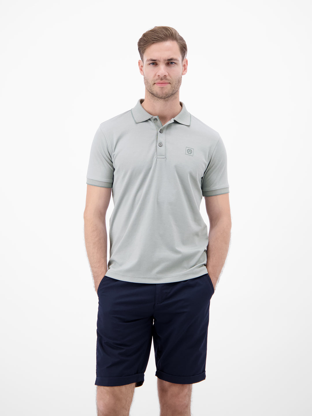 Lerros Cotton Polo Storm Grey