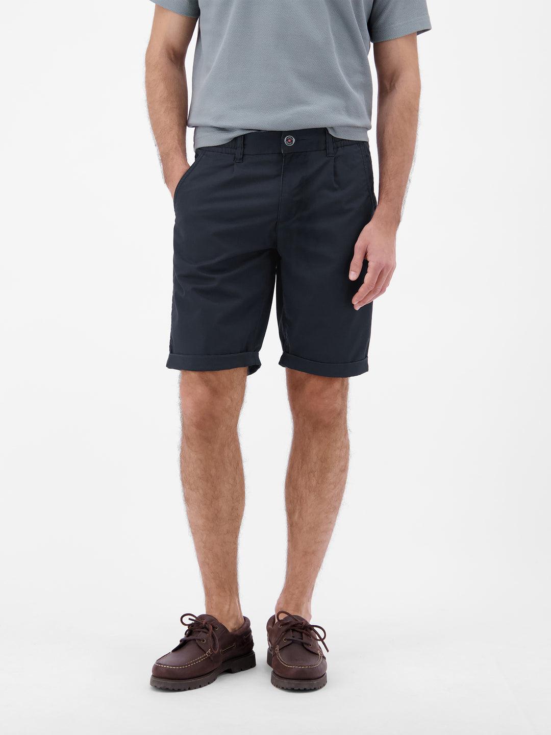 Lerros Cotton Chino Shorts Blue Night
