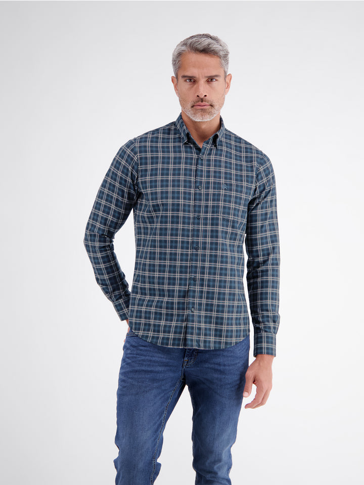 Lerros Casual Check Shirt Blue