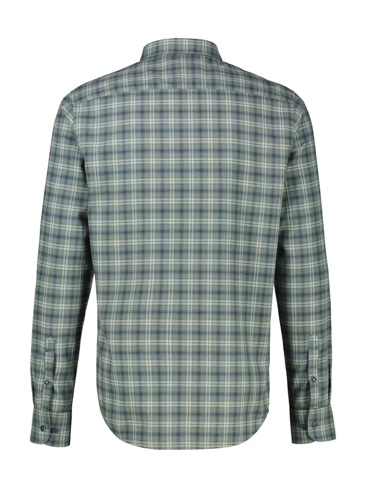 Lerros Casual Check Shirt Basil Green