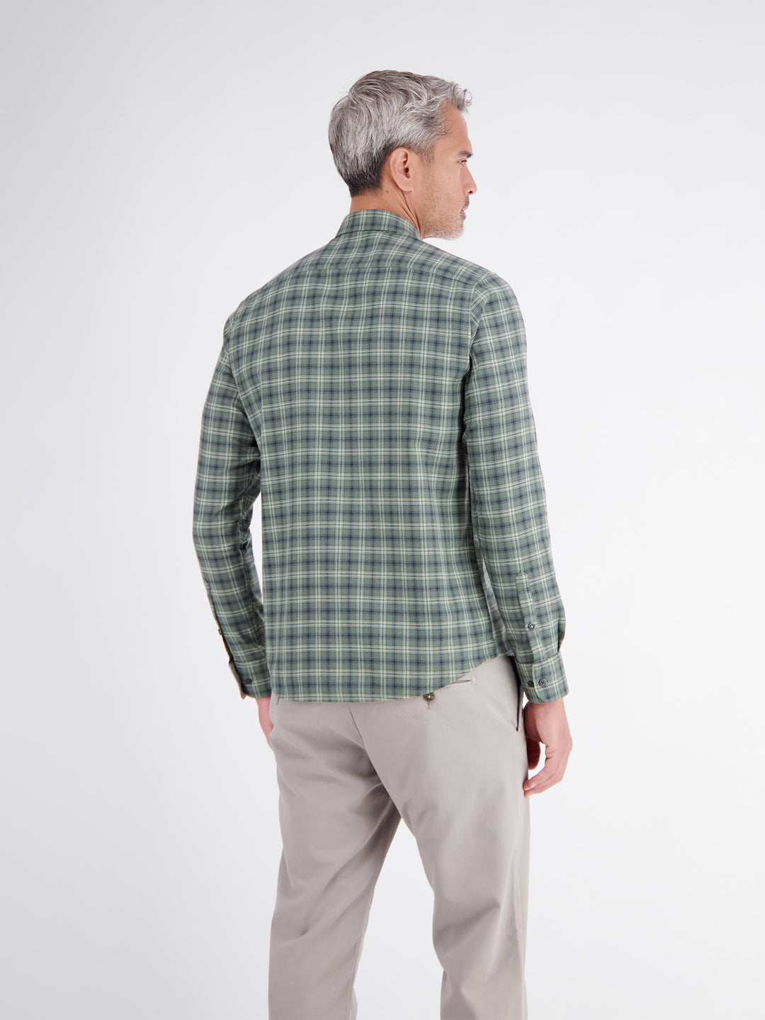 Lerros Casual Check Shirt Basil Green
