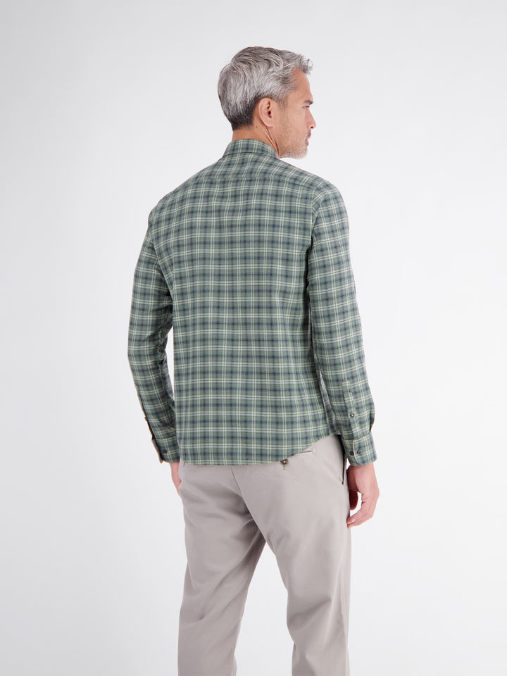 Lerros Casual Check Shirt Basil Green