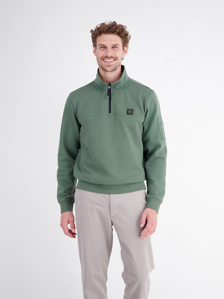 Lerros 1/2 Zip Sweatshirt Basil Green