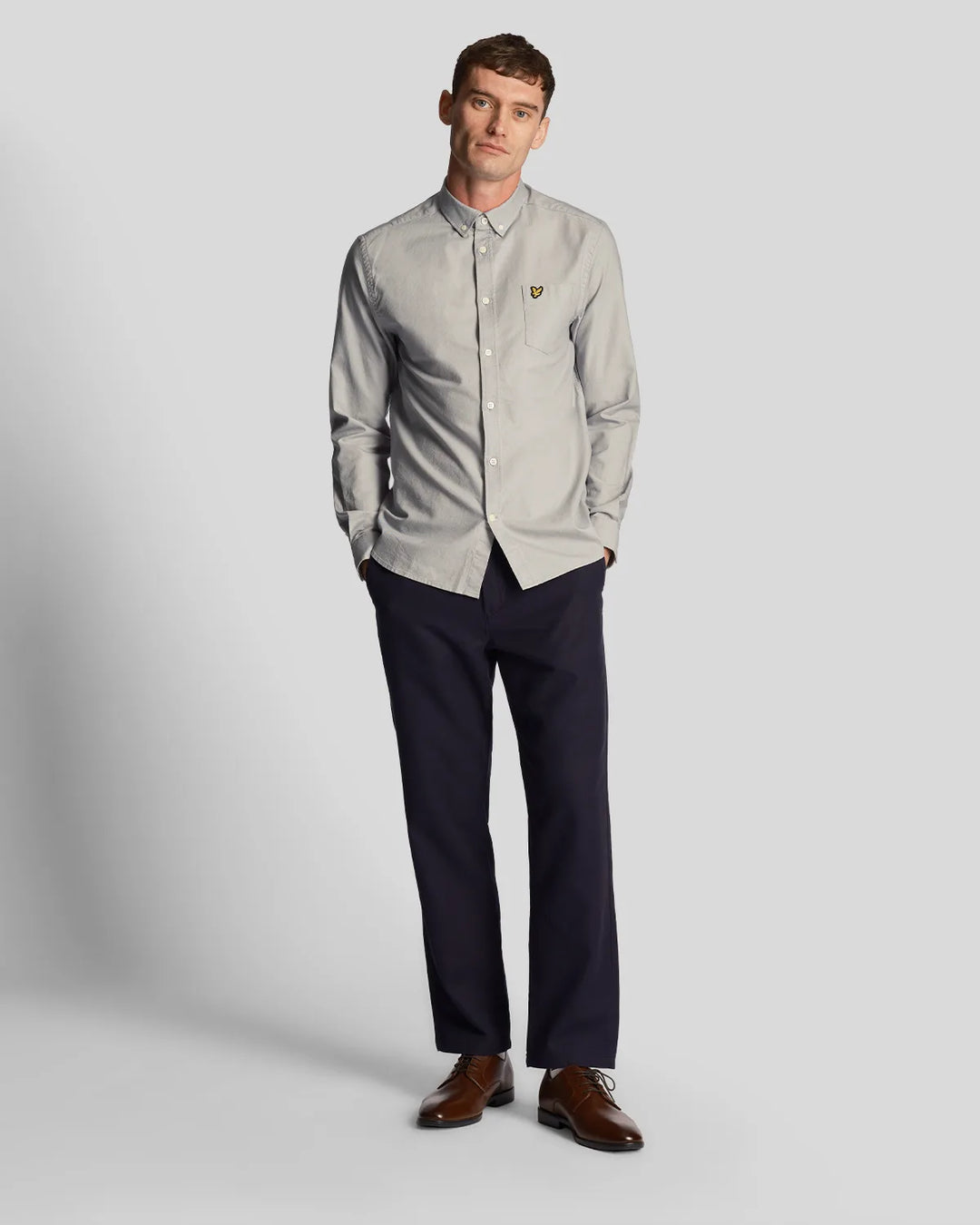 Lyle & Scott Light Weight Oxford Shirt Slate Blue