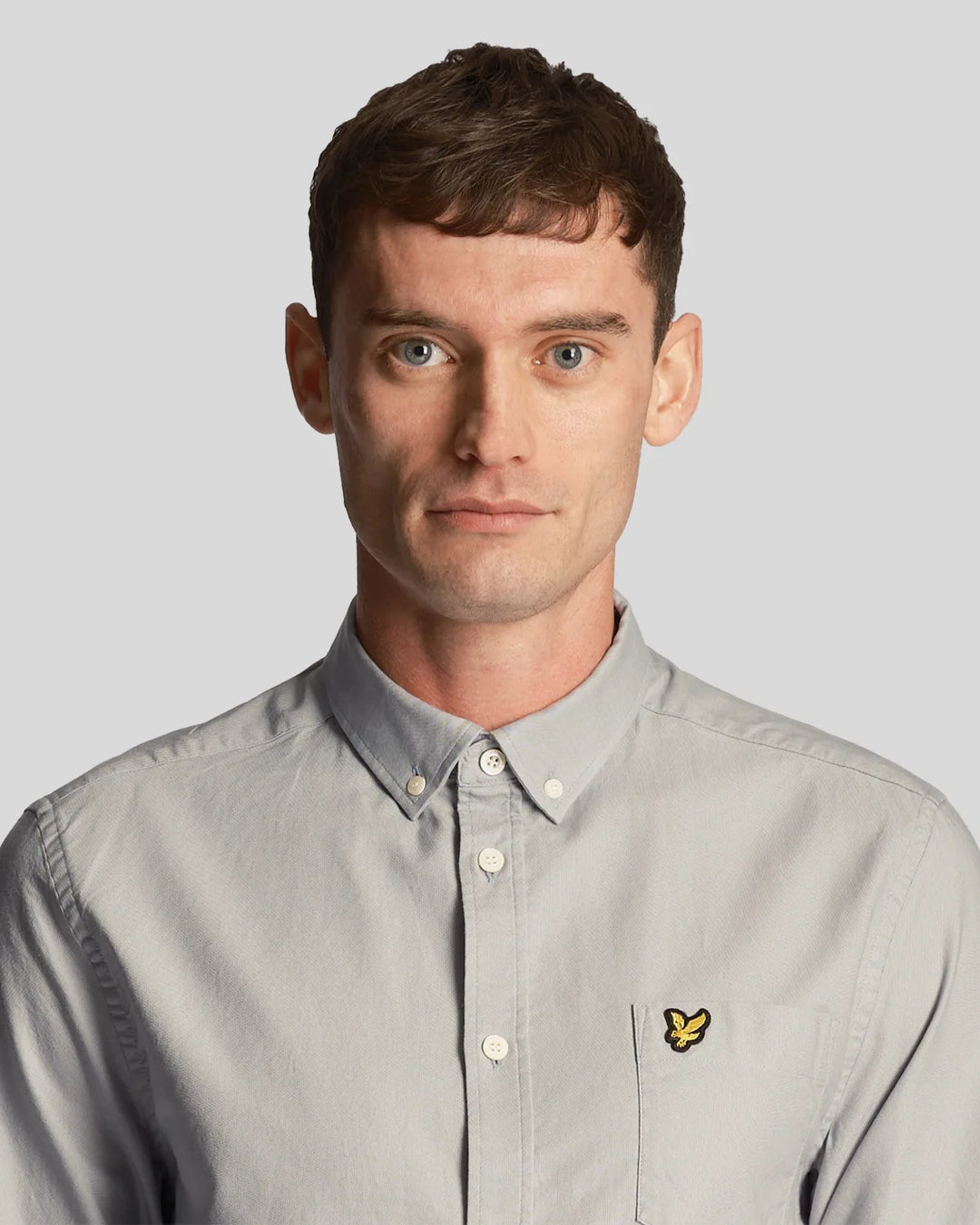Lyle & Scott Light Weight Oxford Shirt Slate Blue