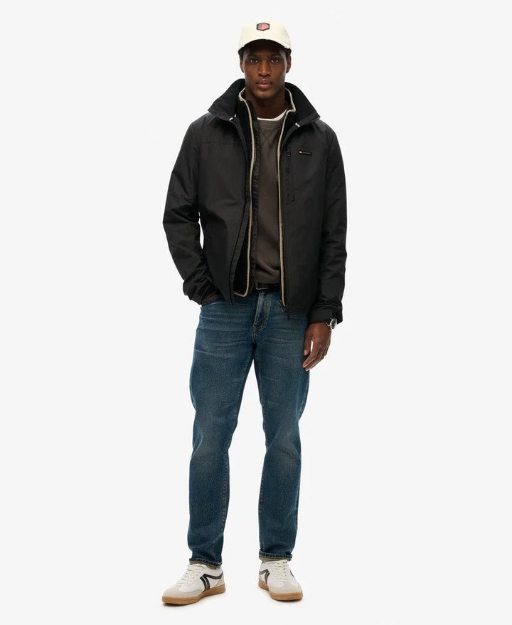 Superdry Non Hood Logo Windbreaker Jacket Black
