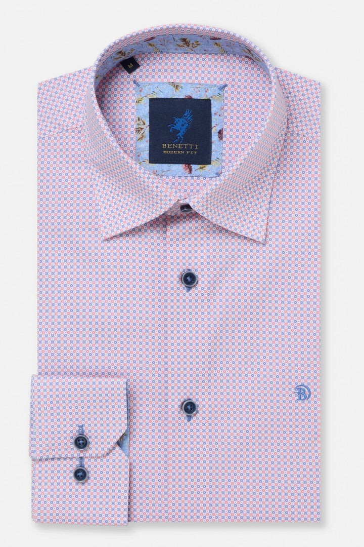 Benetti Chris Long Sleeve Casual Shirt Pink
