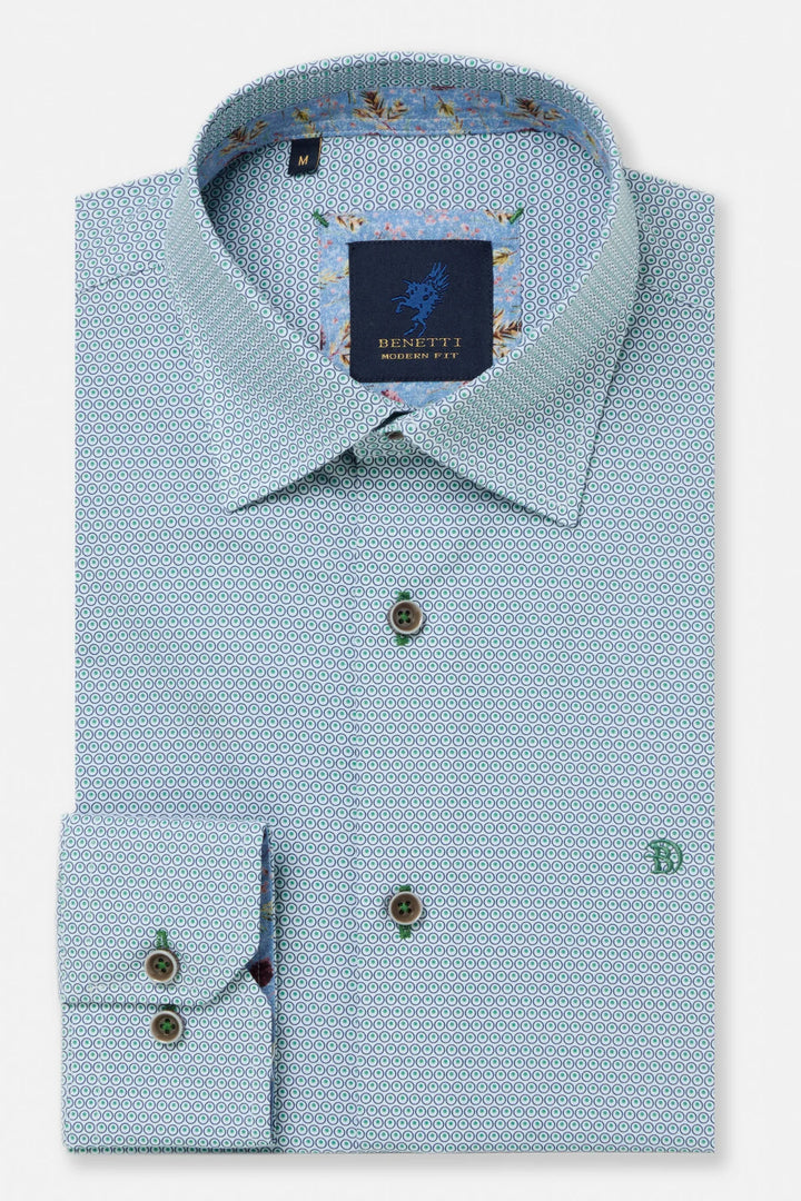 Benetti Cole Long Sleeve Casual Shirt Green