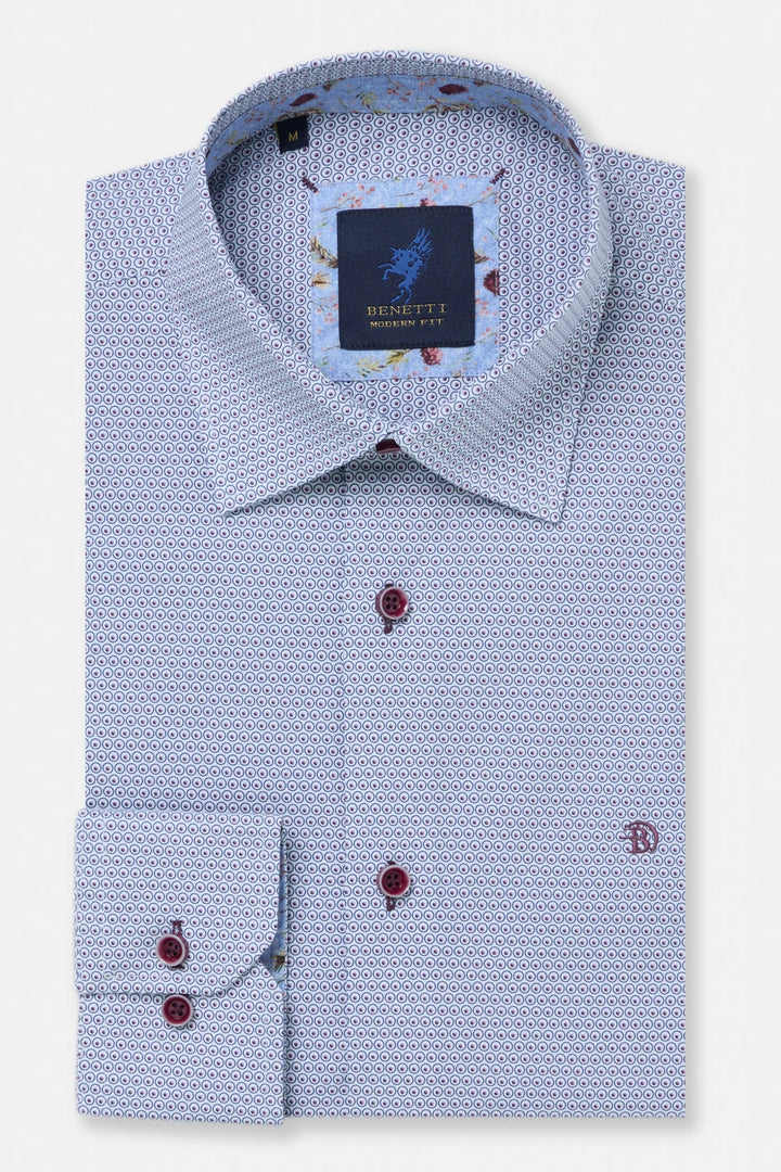 Benetti Cole Long Sleeve Casual Shirt Plum