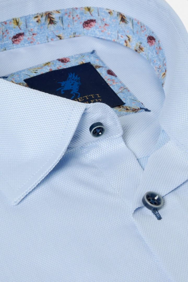 Benetti Hudson Short Sleeve Casual Shirt Sky