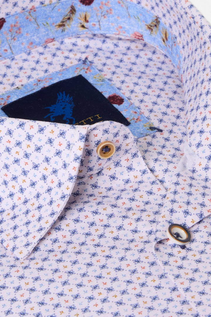 Benetti Milo Short Sleeve Casual Shirt Pink