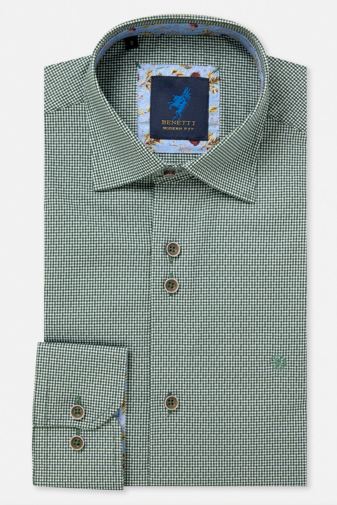 Benetti Rega Casual Shirt Forest