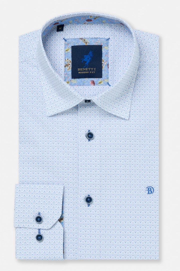 Benetti Roger Long Sleeve Casual Shirt Sky
