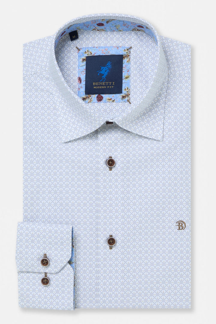 Benetti Roger Long Sleeve Casual Shirt Stone