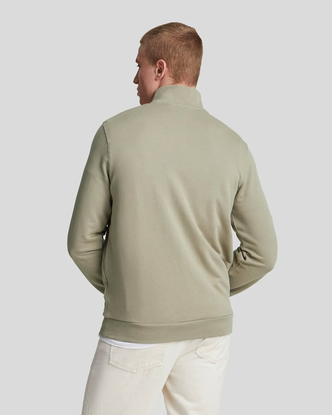 Lyle & Scott Loopback 1/4 Zip Sweatshirt Sage Uniform