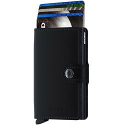 Secrid Matte Black Leather Mini Wallet