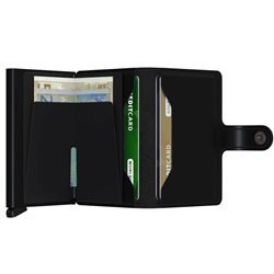 Secrid Matte Black Leather Mini Wallet