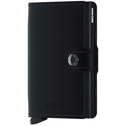 Secrid Matte Black Leather Mini Wallet