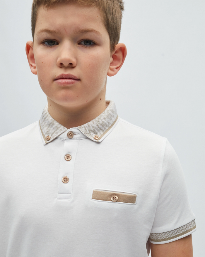 Diesel Boys Nixon Polo White