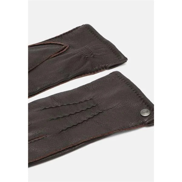 Bugatti Leather Gloves Brown 21143 40