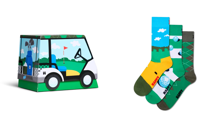 Happy Socks 3 Pack Golf Socks Gift Set