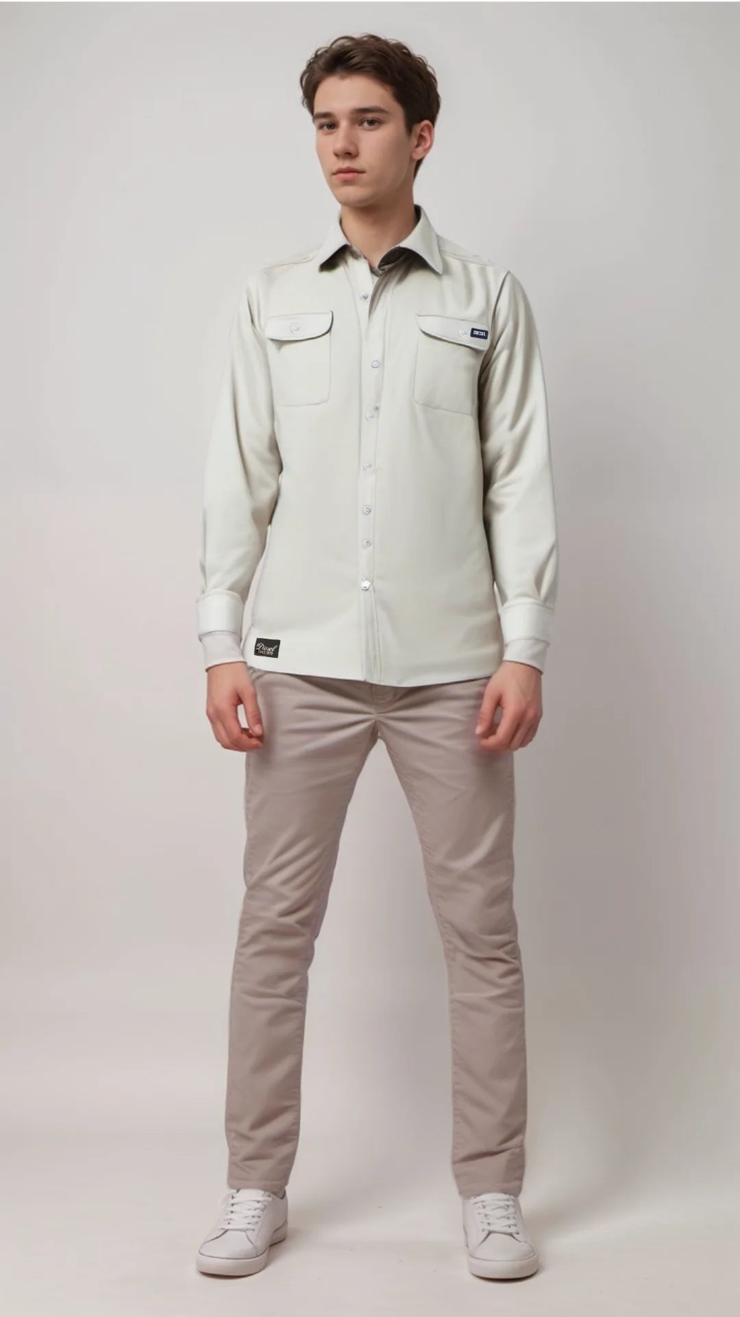 Diesel Boys Brady Overshirt Putty