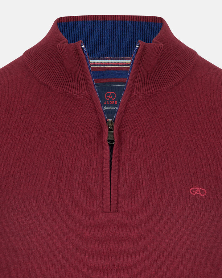 Andre Tory 1/4 Zip Merlot