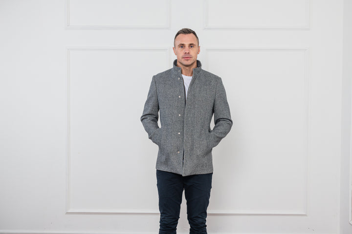 Tommy Bowe Tailoring Rudan Wool Coat Grey