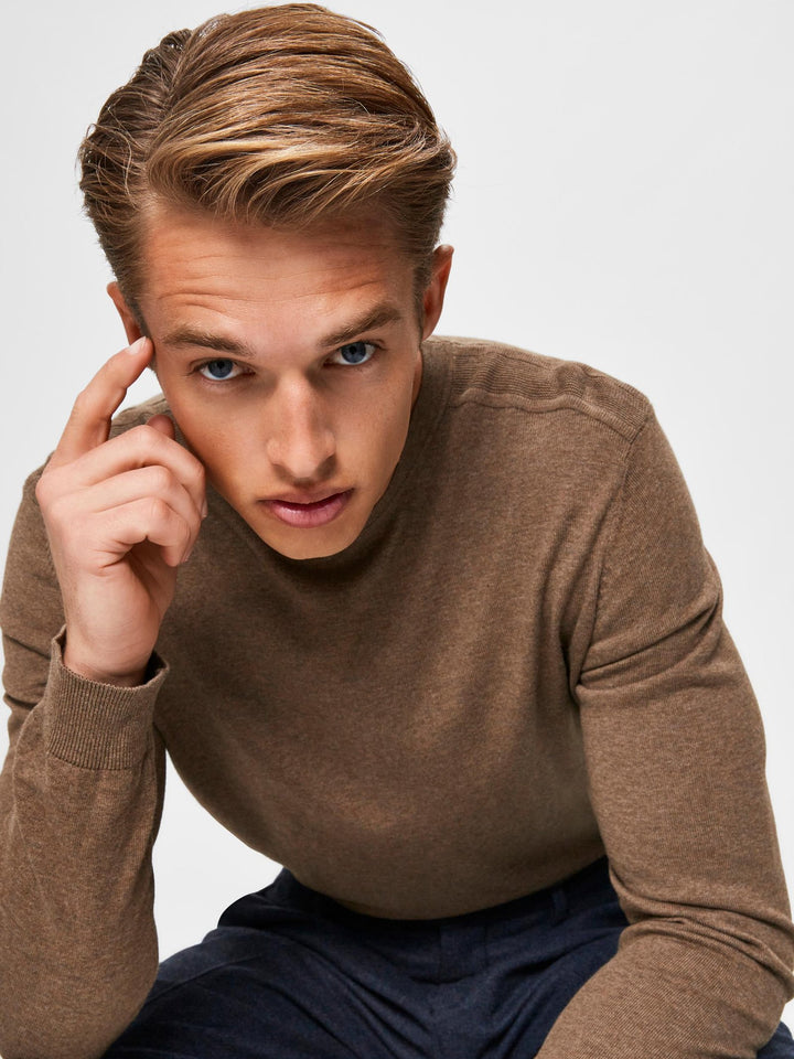 Selected Homme Berg Crew Neck Teak/Melange
