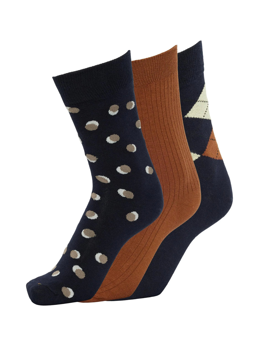 Selected Homme 3 Pack Sock Giftbox Cherry Mahogany