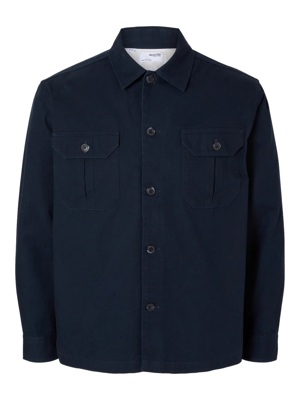 Selected Homme Canvas Overshirt Navy