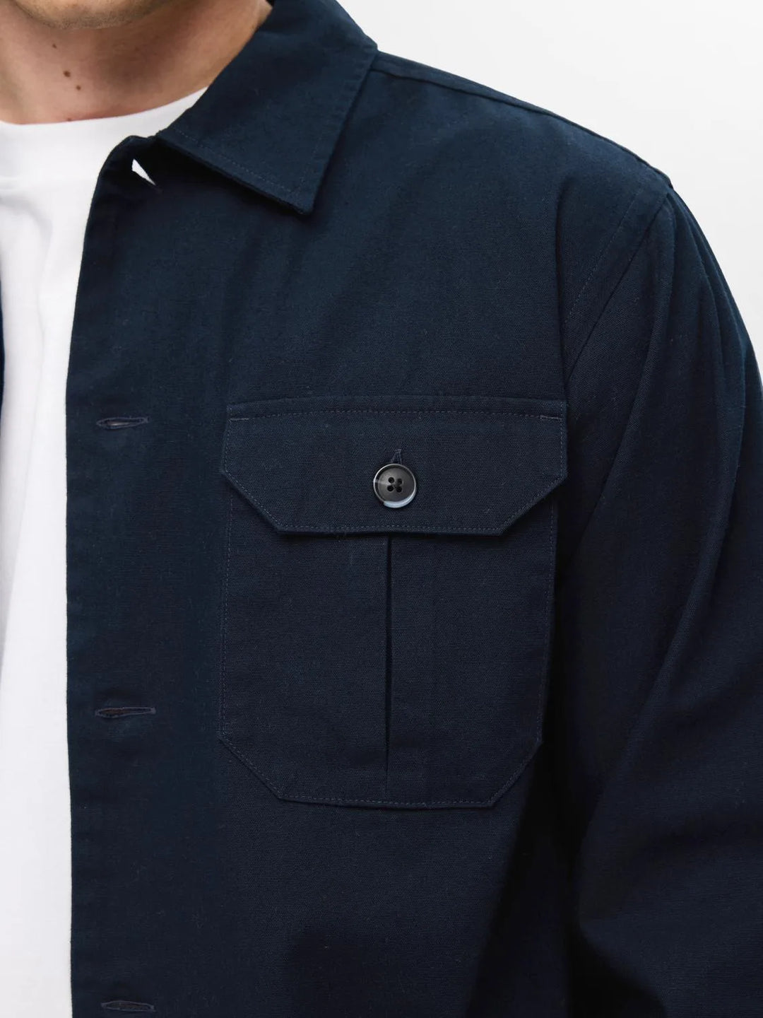 Selected Homme Canvas Overshirt Navy
