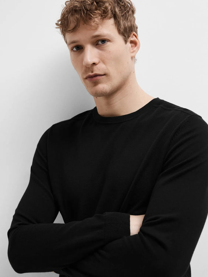 Selected Homme Berg Crew Neck Black