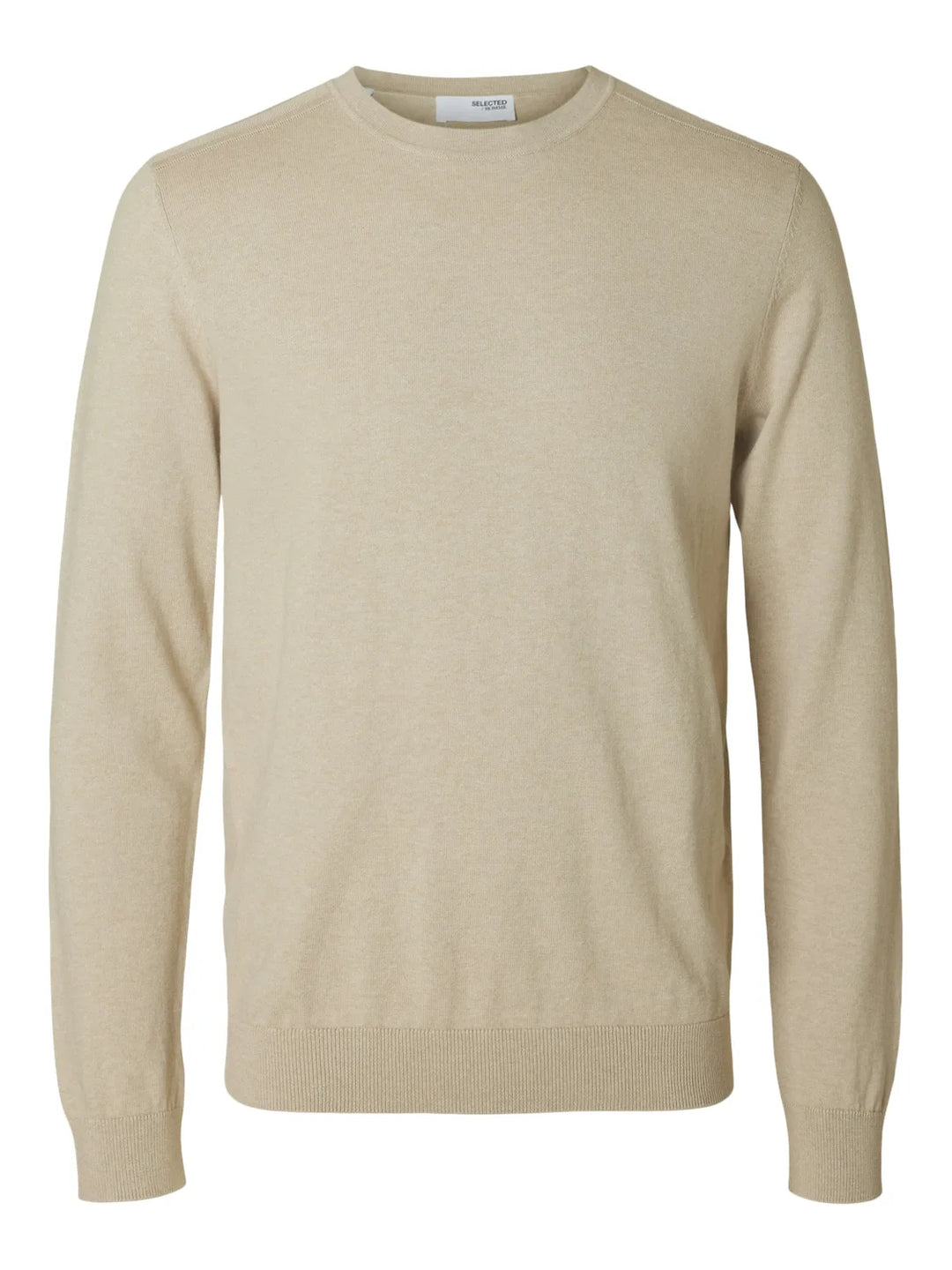 Selected Homme Berg Crew Neck Oatmeal