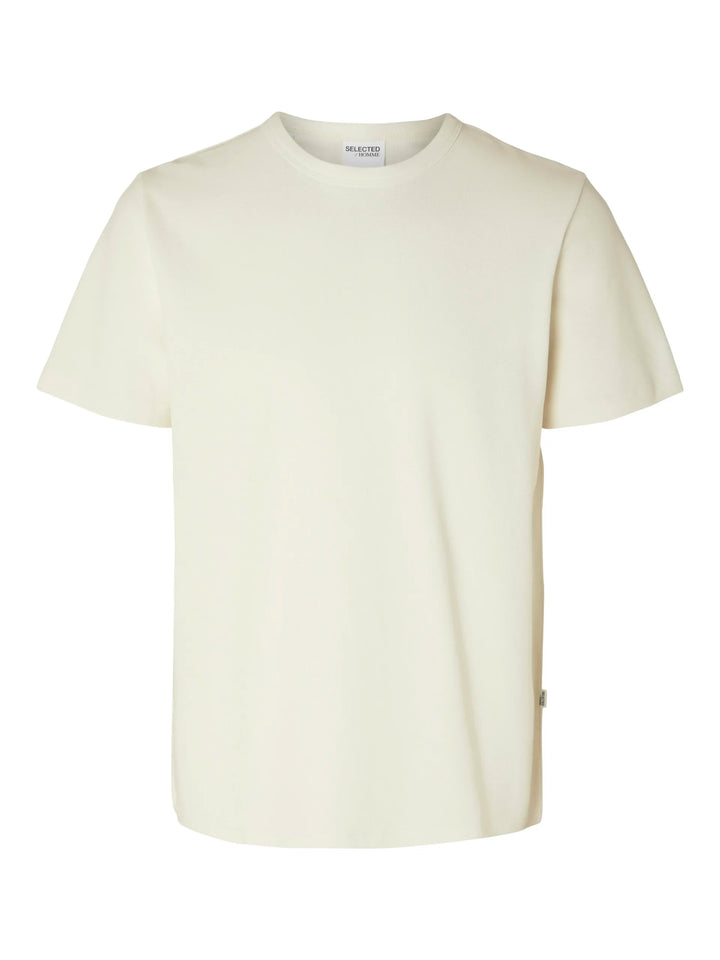 Selected Homme Pique Tee Egret