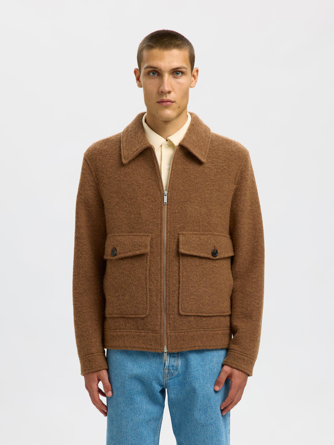 Selected Bomber Jacket Chipmunk