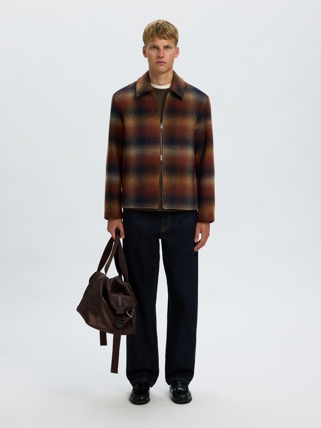 Selected Homme Laughlin Wool Blend Jacket Monks