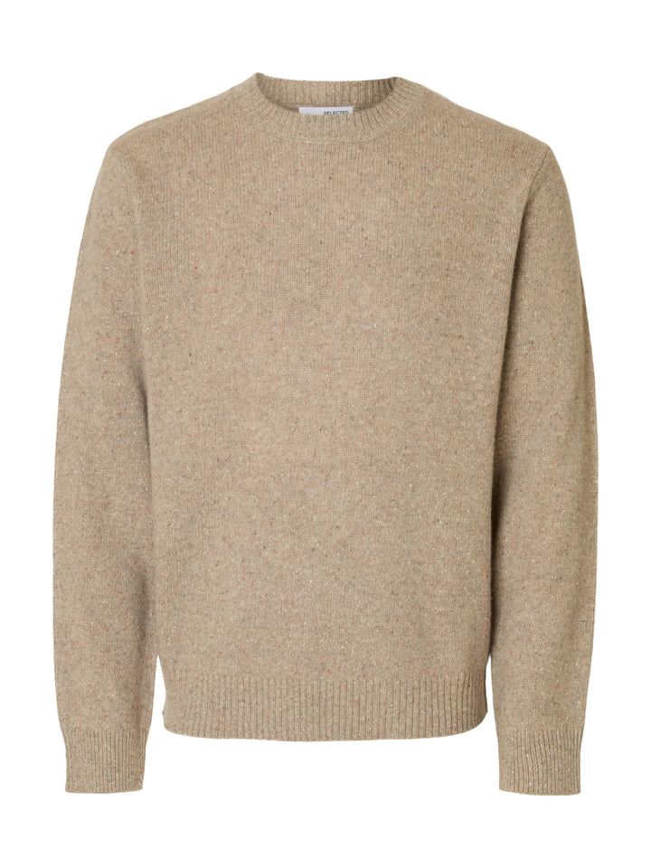 Selected Homme Neil Crew Neck Oatmeal