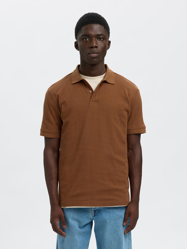 Selected Homme Cotton Polo Soft Silt