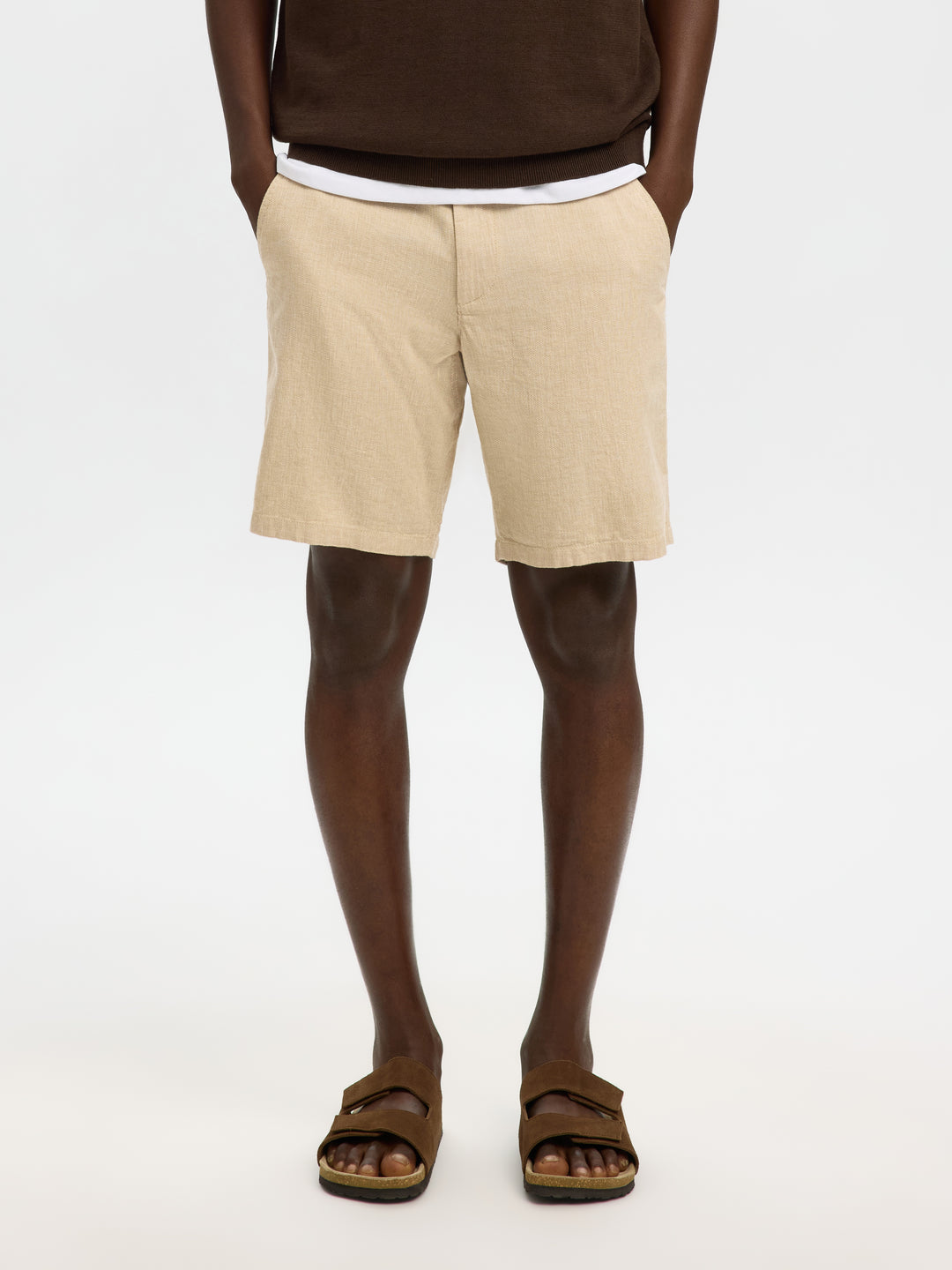 Selected Brody Linen Shorts Incense