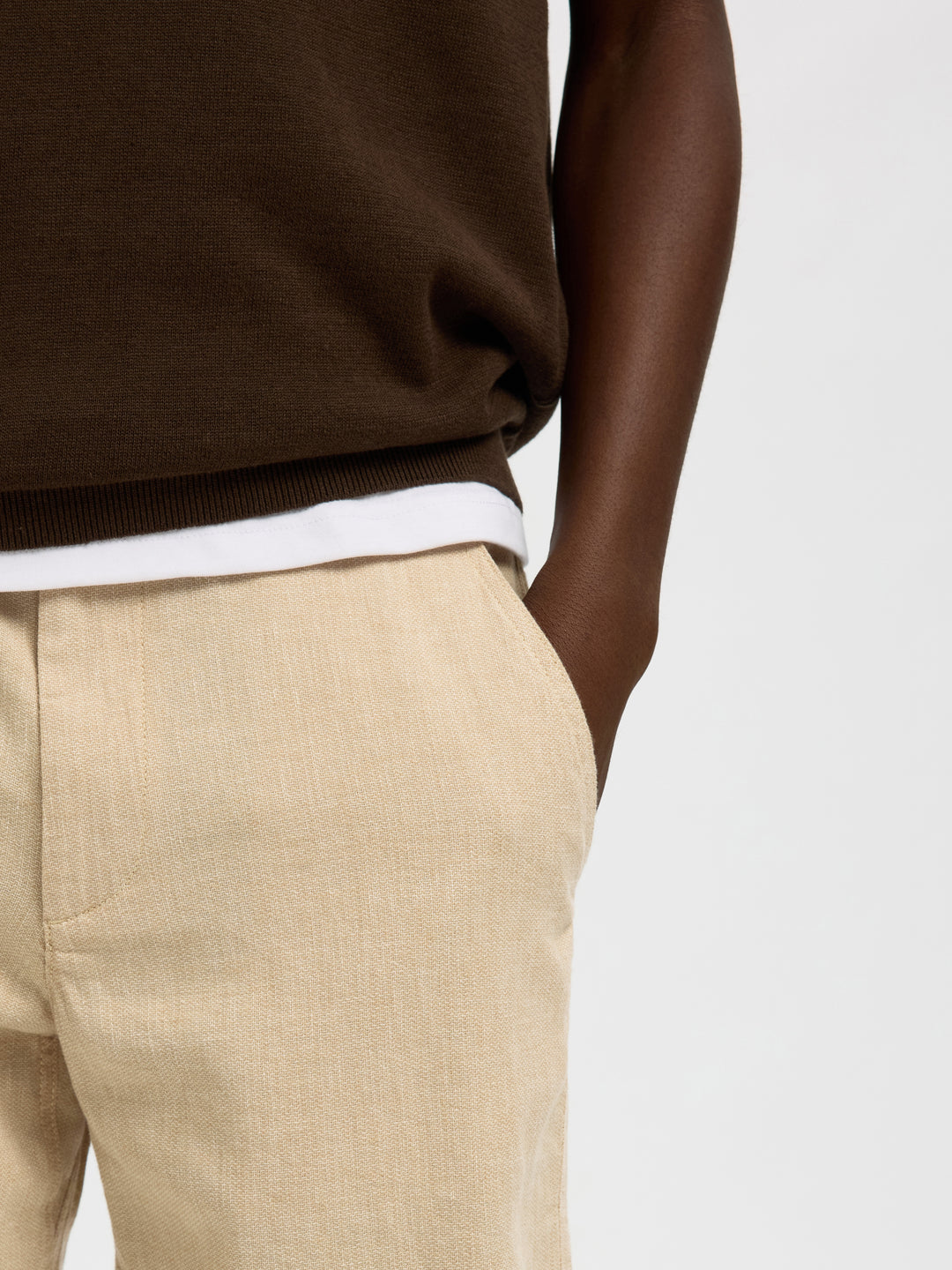 Selected Brody Linen Shorts Incense