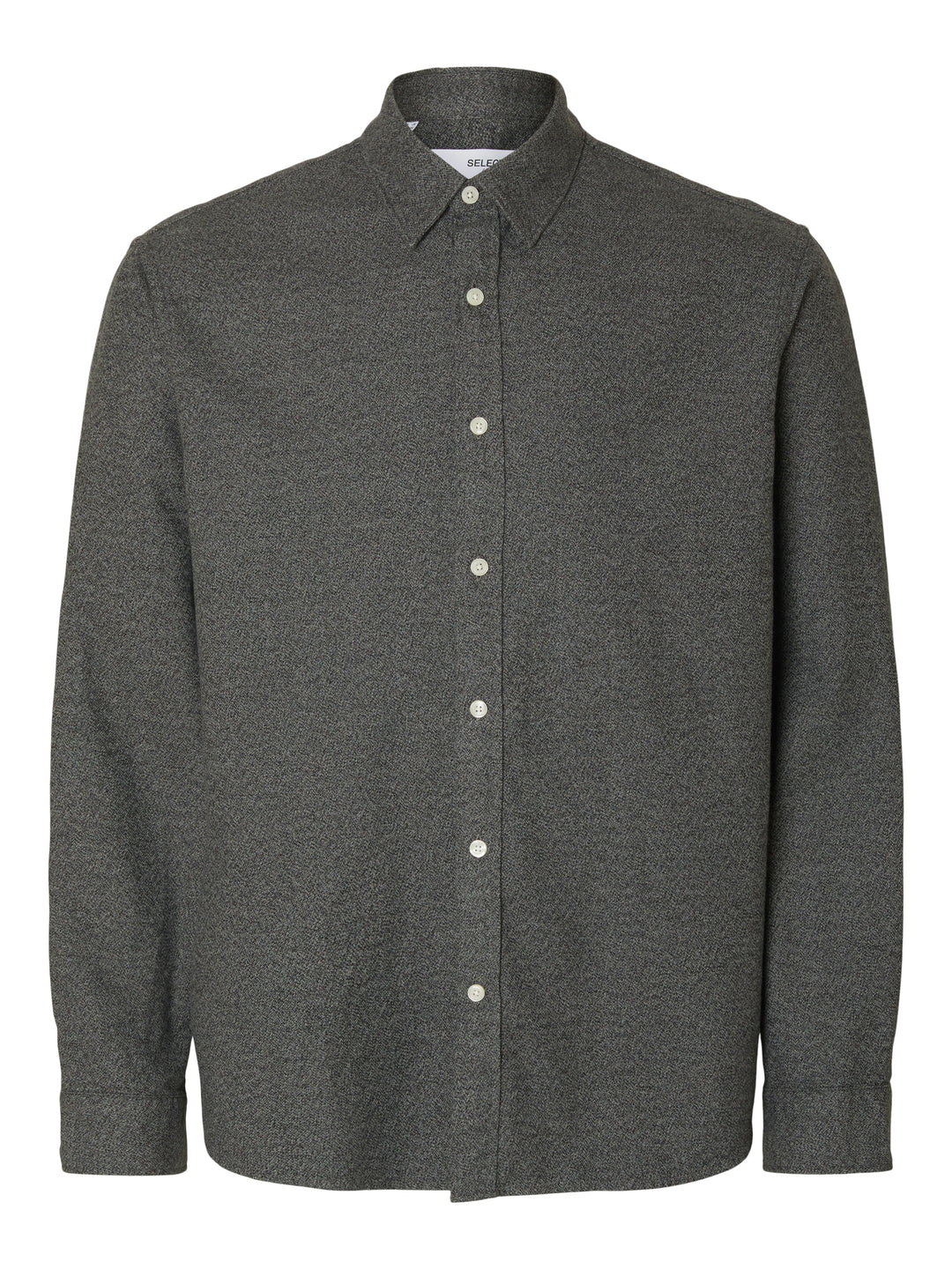 Selected Homme Regnoah Brushed Twist Shirt Gray Flannel