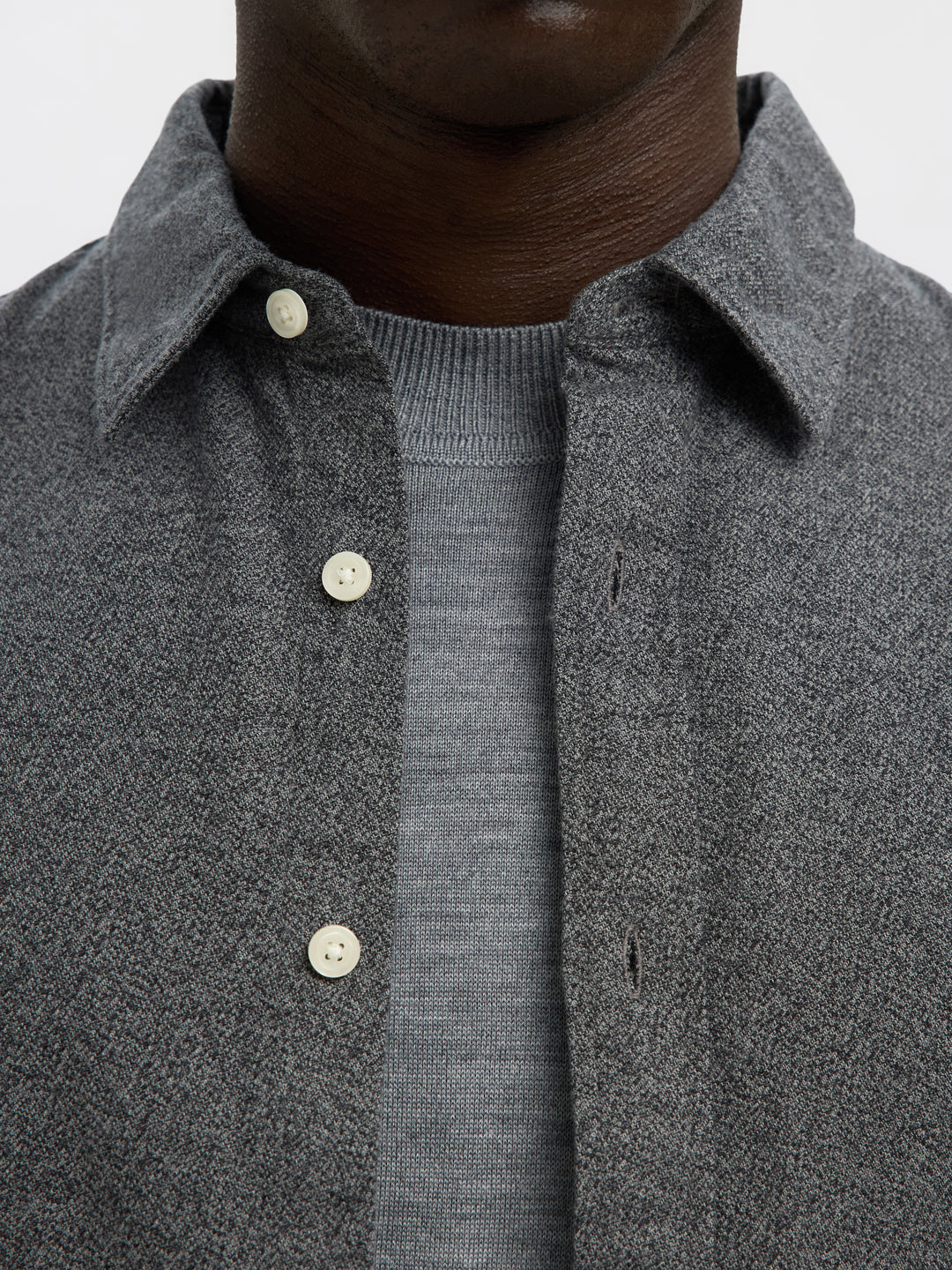Selected Homme Regnoah Brushed Twist Shirt Gray Flannel