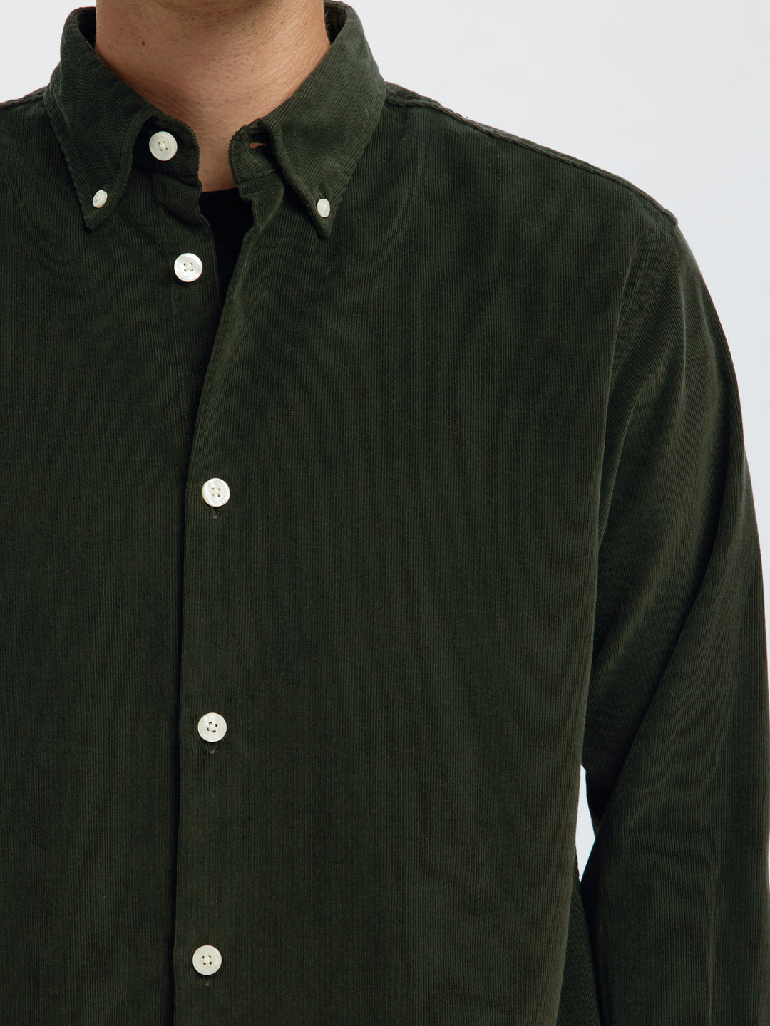 Selected Homme Cord Cotton Shirt Deep Forest