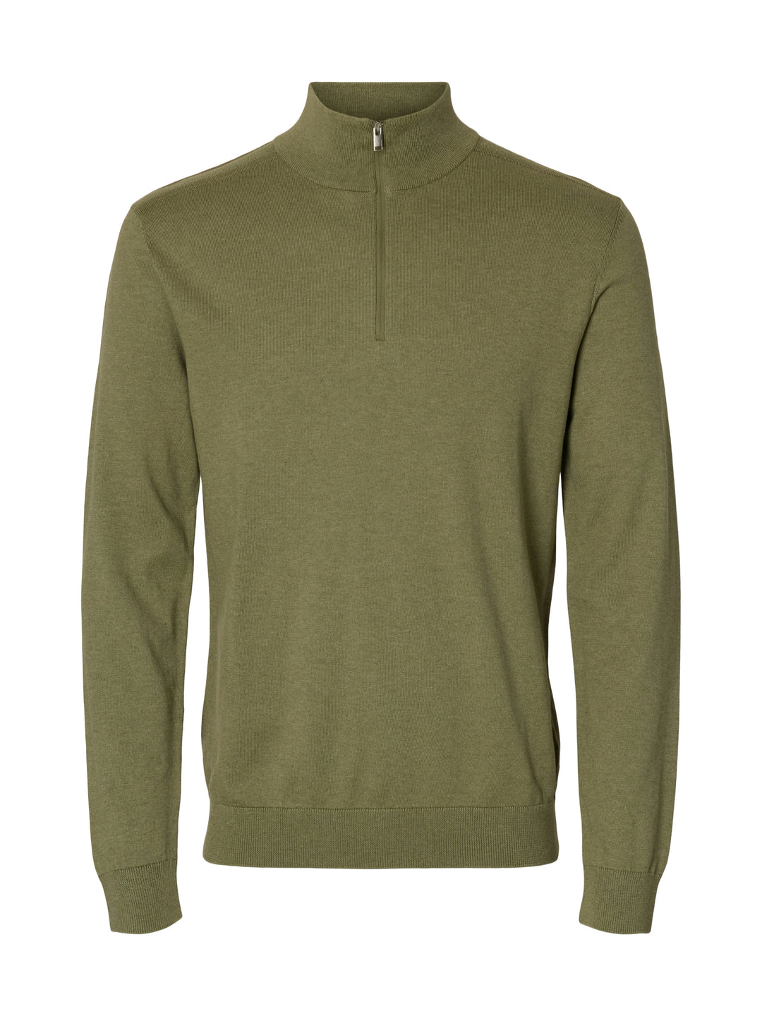 Selected Homme Berg 1/2 Zip Green Melange
