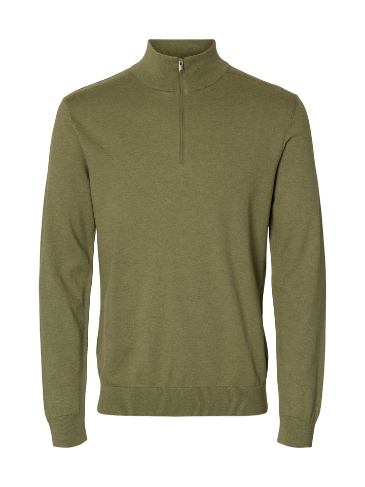 Selected Homme Berg 1/2 Zip Green Melange