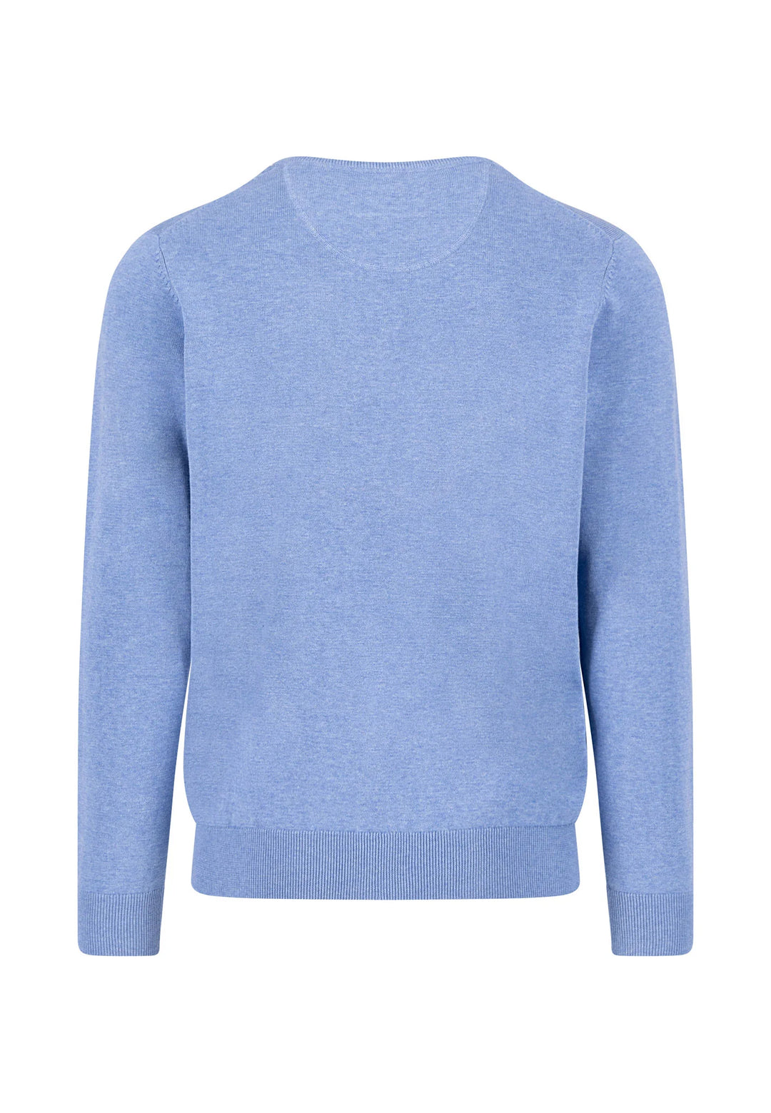 Fynch Hatton Knitted Cotton Crew Neck Crystal Blue